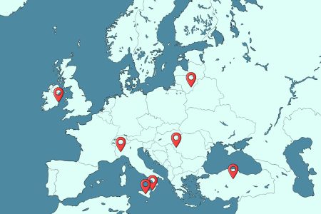 Map of international partners